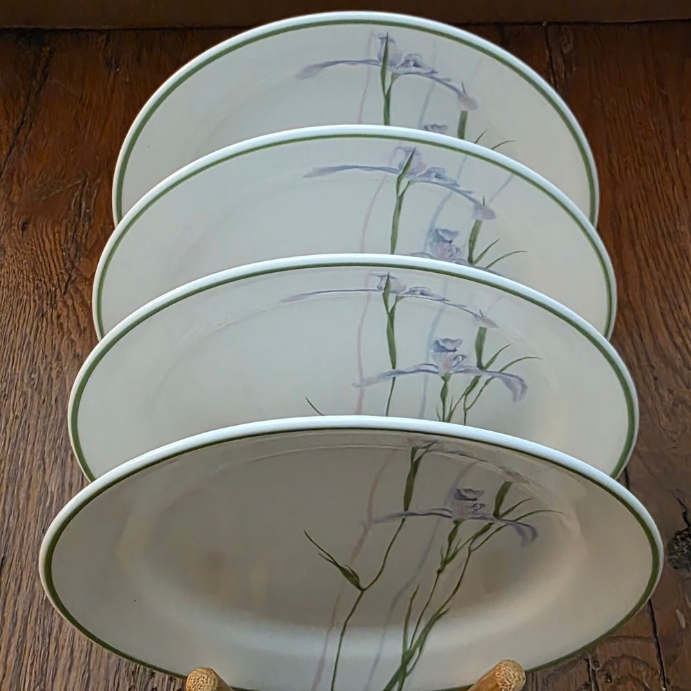 Corelle Shadow Iris 7.25" Salad Plate Set of 4 Floral Replacement Plate